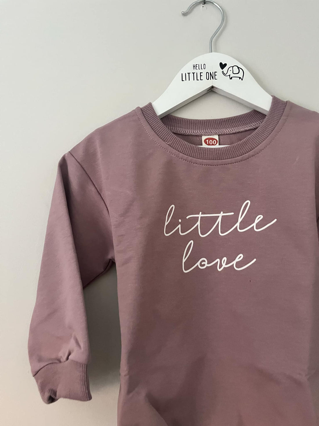 Mauve Little Love Long-Sleeve Romper