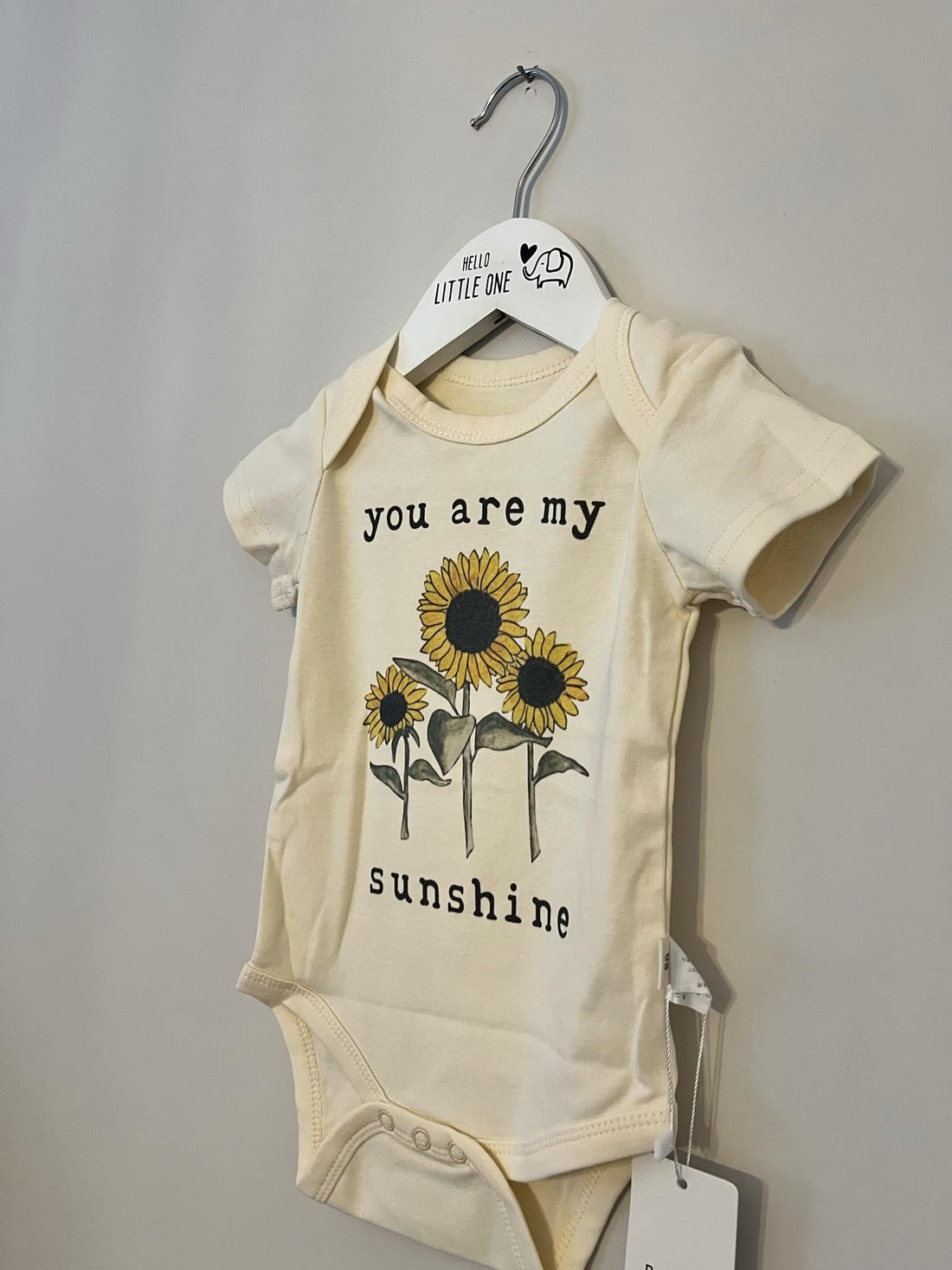 Cream Sunflower "You Are My Sunshine" Short Sleeve Romper