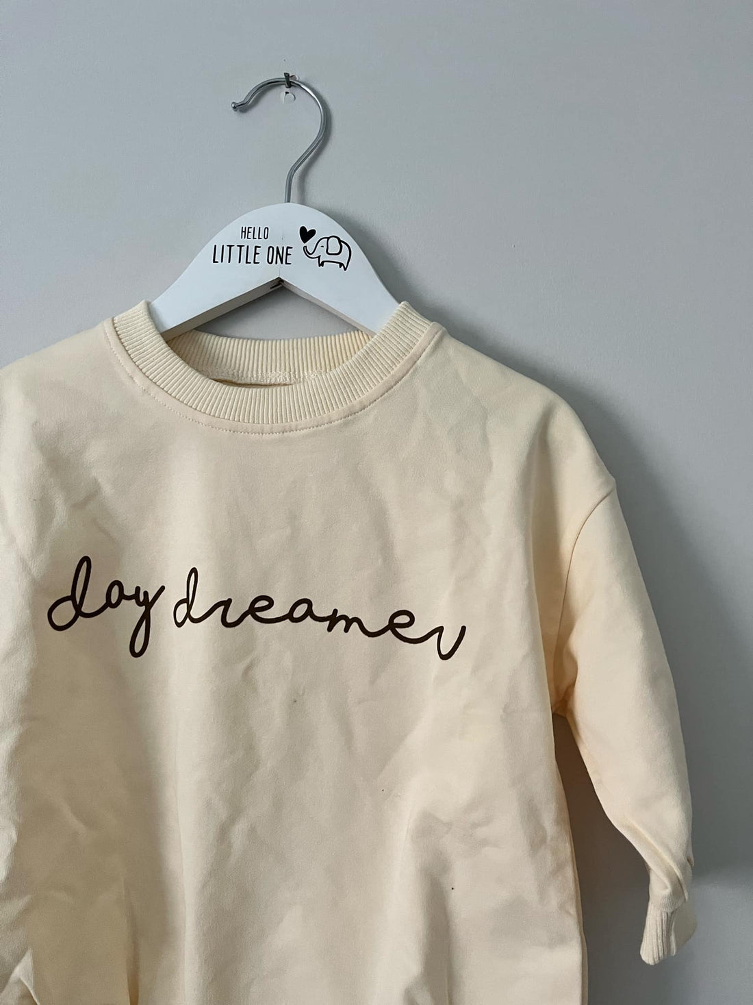 Cream "Daydreamer" Print Sweatshirt Romper